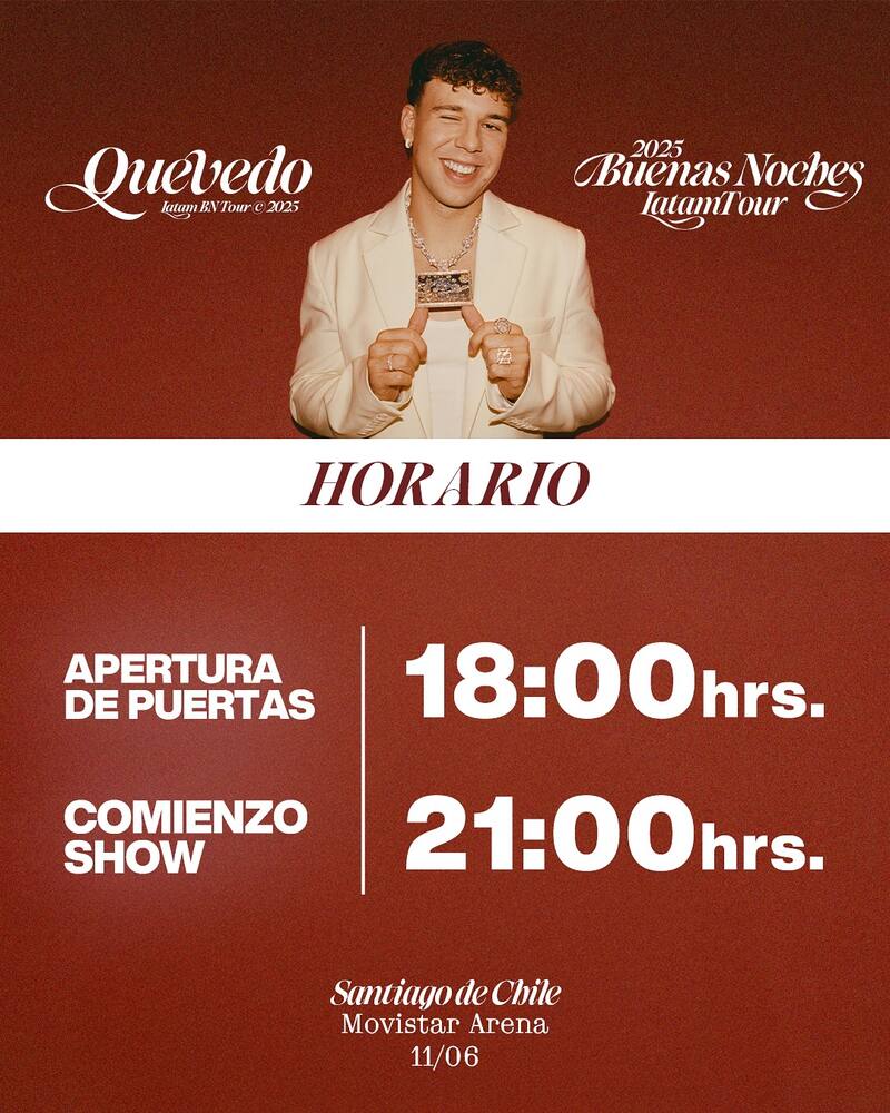 ¿A qué hora abren las puertas del concierto?