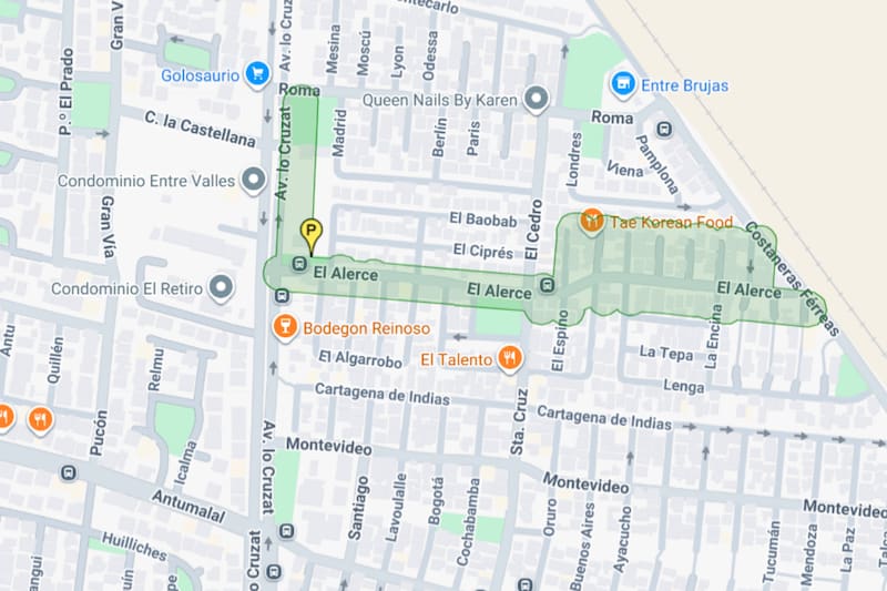 En este sector, el corte de agua durará al menos ocho horas. Créditos: Aguas Andinas.