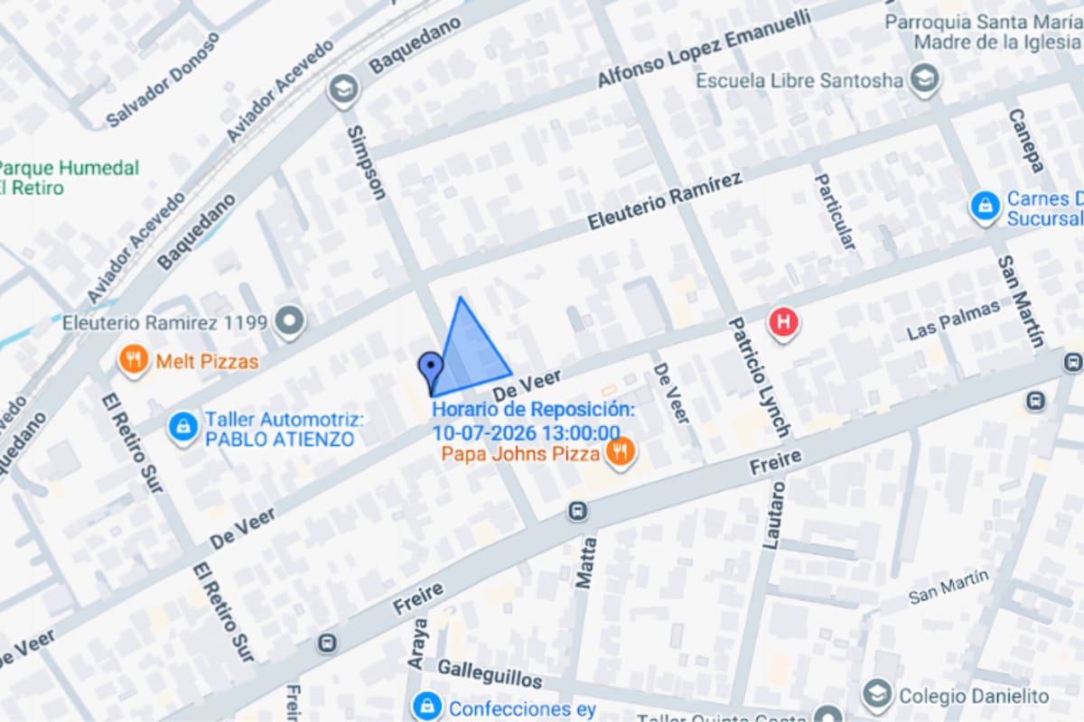 La interrupción afectará al sector hasta las 13:00 horas. Foto: Chilquinta.