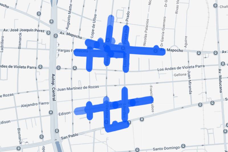 Sector afectado por el corte de luz.