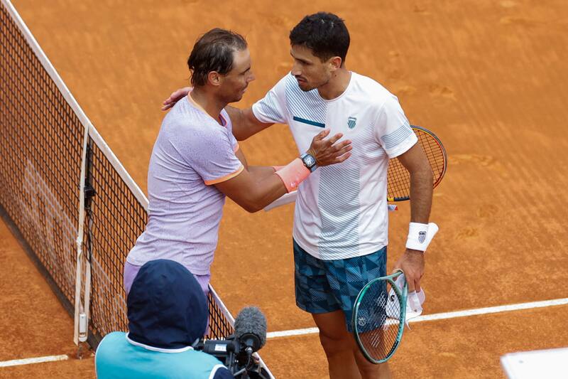 Tras el duelo por la tercera ronda del Masters 1000 de Madrid. Foto: EFE