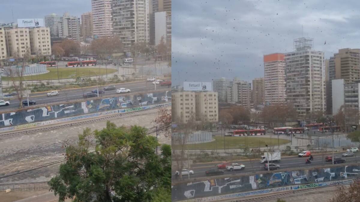 VIDEOS | Fuertes ráfagas de viento se registran en el centro de Santiago durante el inicio del Sistema Frontal en la RM