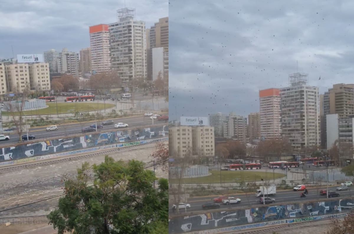 VIDEOS | Fuertes ráfagas de viento se registran en el centro de Santiago durante el inicio del Sistema Frontal en la RM