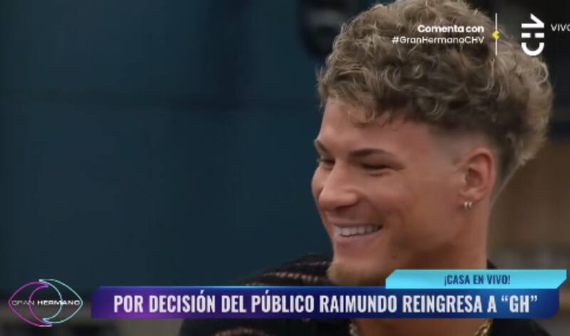 Raimundo Cerda reingresa a "Gran Hermano" Chile. Foto: CHV.