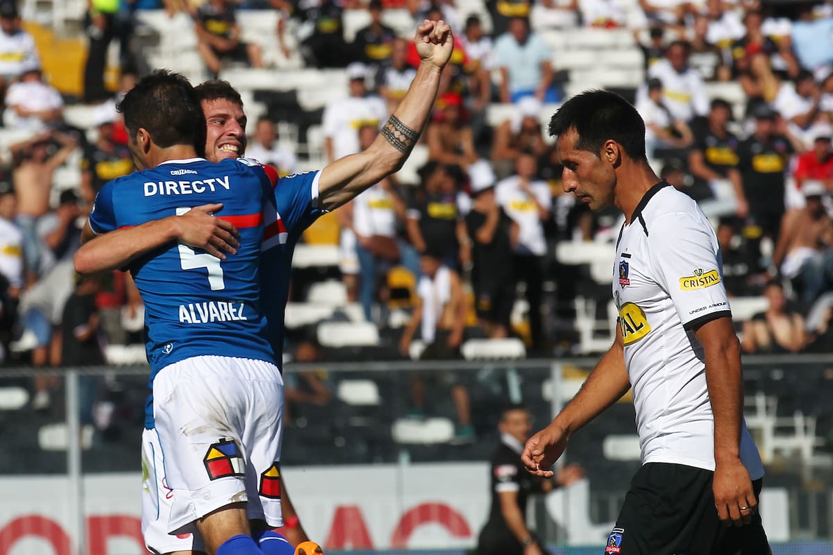 El delantero celebrando ante Colo Colo. Foto: Agencia Aton