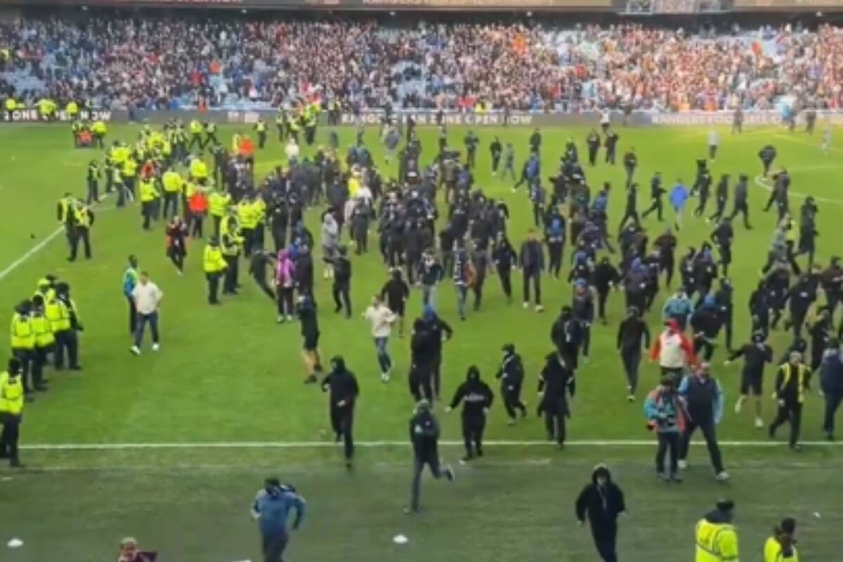 El clásico terminó de manera violenta. Foto: Captura video de X.