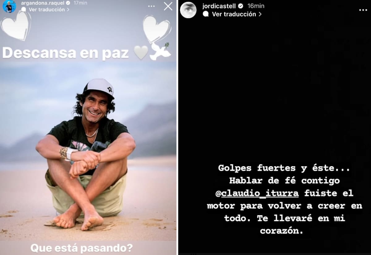 Raquel Argandoña y Jordi Castell reportaron la muerte de Claudio Iturra. Créditos: Instagram