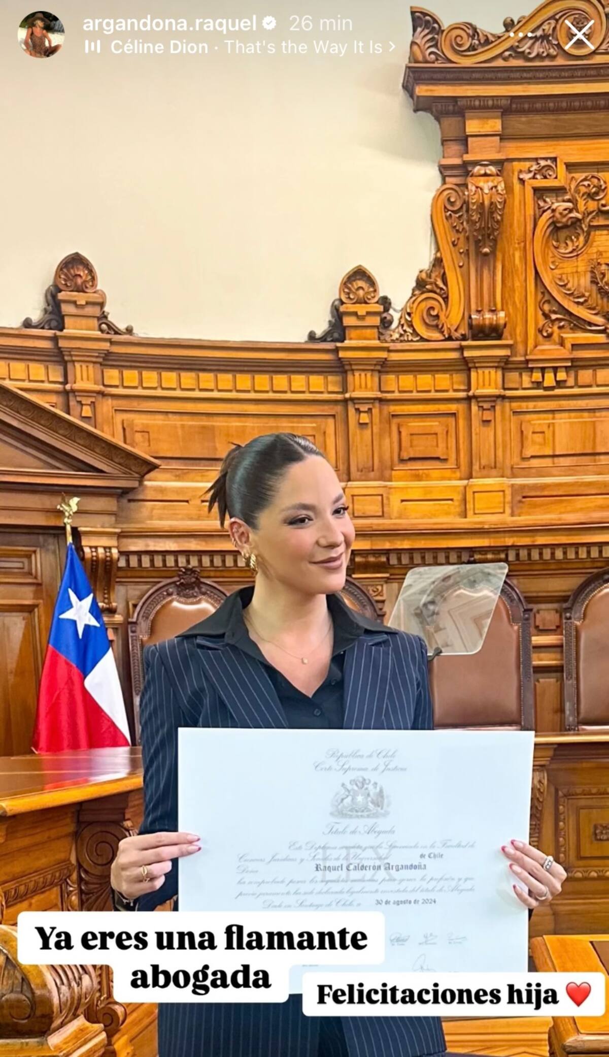 Raquel Argandoña celebró importante logro académico de Kel Calderón.