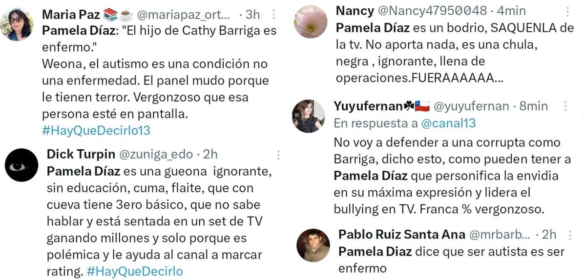 Pamela Díaz desató molestia en redes sociales. Créditos: X