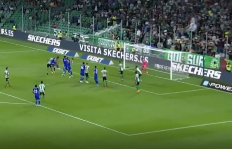 El gol con el que Real Betis cayó ante Getafe en La Liga. Foto: Reproducción