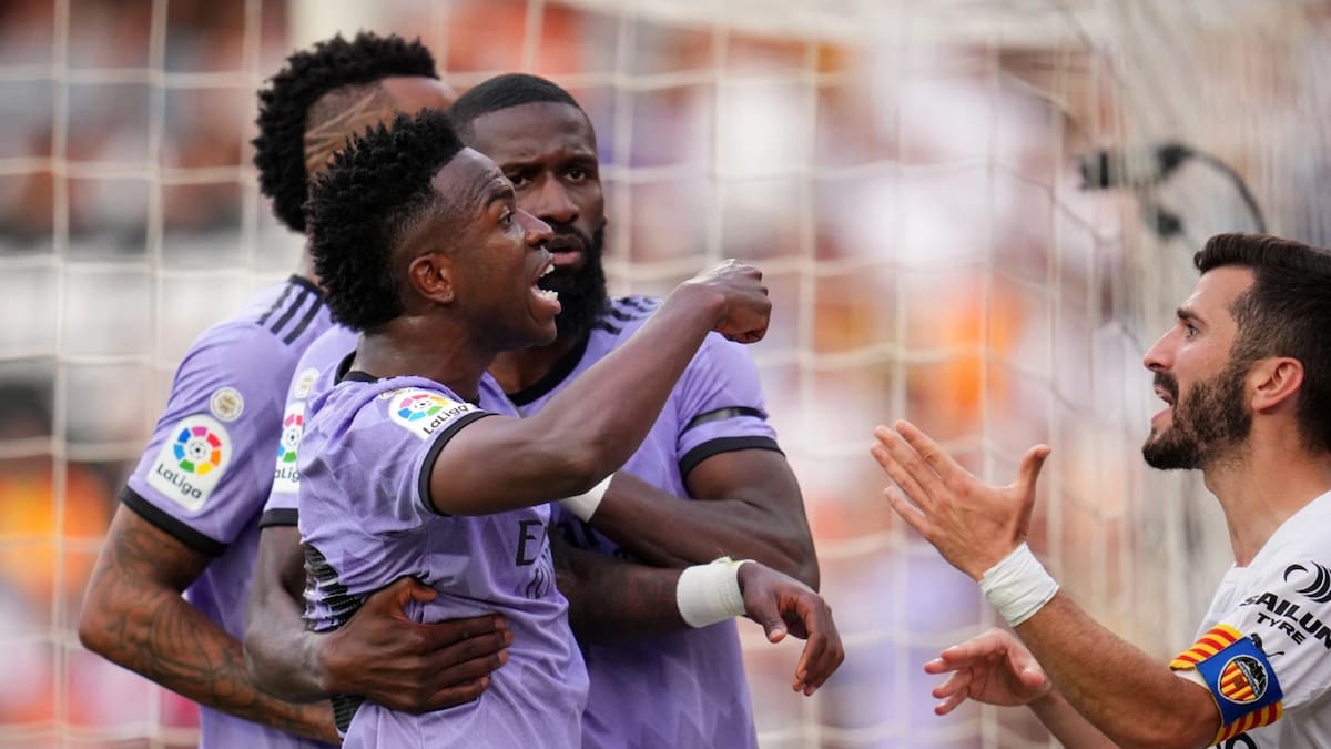 Vinícius fue víctima de ataques racistas en un partido en Valencia.