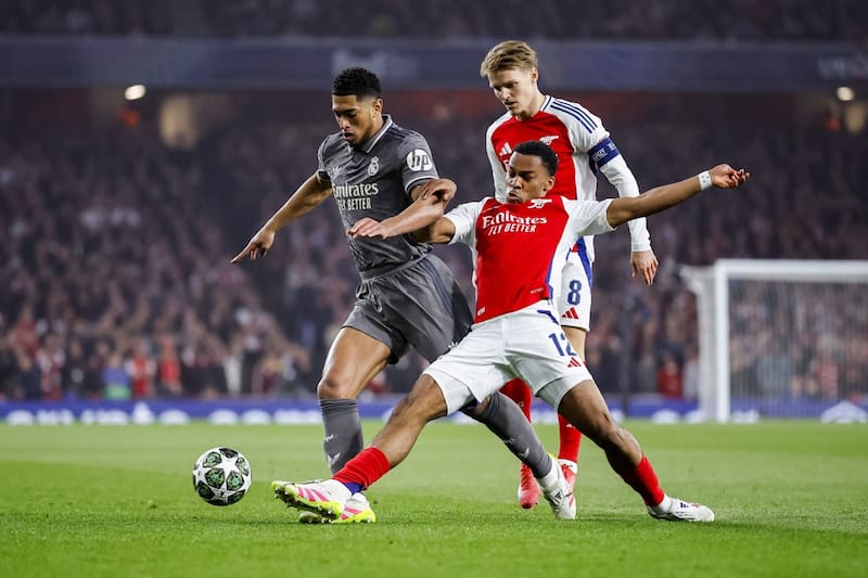 por los cuartos de final de la UEFA Champions League. Foto: EFE.