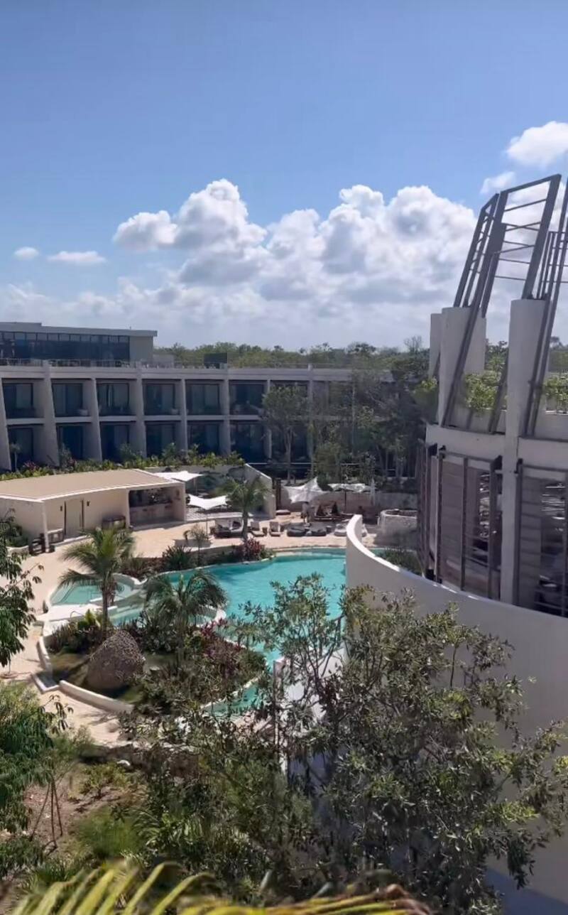Rebeca Naranjo muestra resort donde se hospedarán junto a Nano Calderón y Raquel Argandoña.