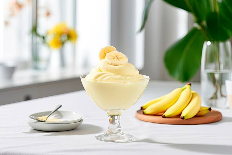 Aprende a hacer un delicioso helado de plátano con manjar y galletas.