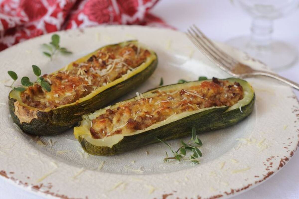 Este zapallo italiano relleno es muy fácil de preparar.