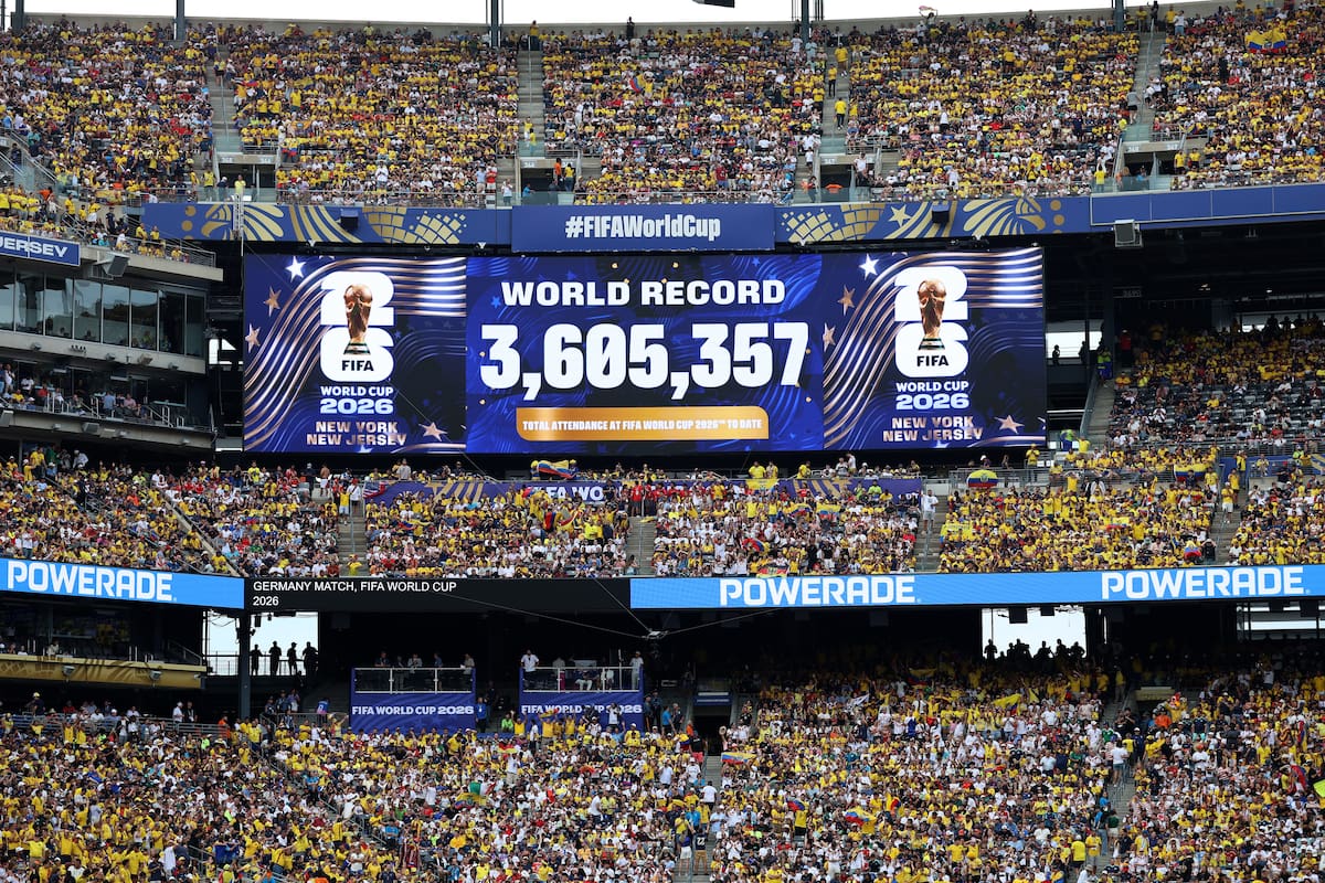 Los 3.605.357 de espectadores que marcan el récord de asistencia en los estadios de Estados Unidos, Canadá y México.