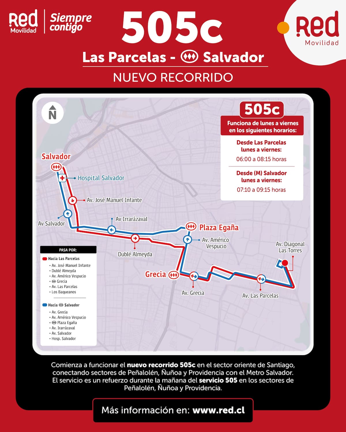 Este operará d elunes a viernes y reforzando el servicio de la mañana. Foto: Red Movilidad.