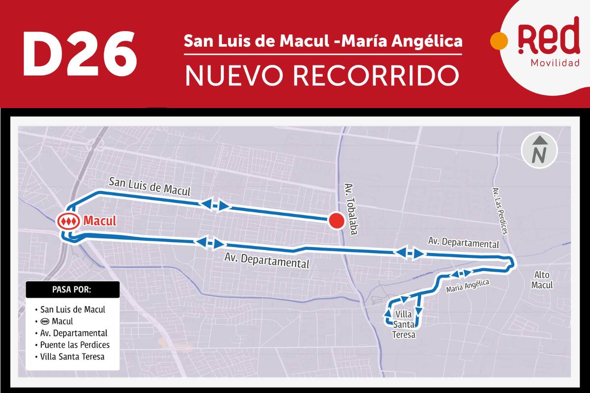 El nuevo recorrido entrará en circulación a contar de este sábado 25 de mayo.