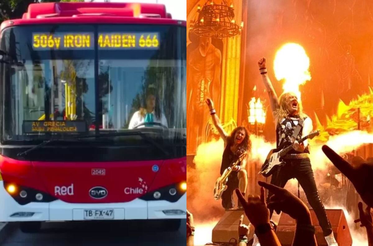 Recorridos 666: extensión horaria y buses especiales para los conciertos de Iron Maiden en Santiago