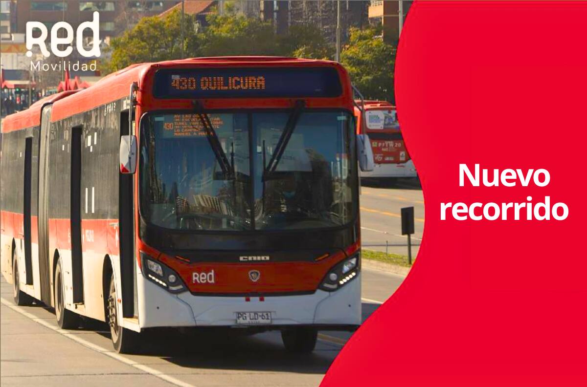 Nuevo recorrido de Red Movilidad unirá estas dos importantes comunas de la Región Metropolitana