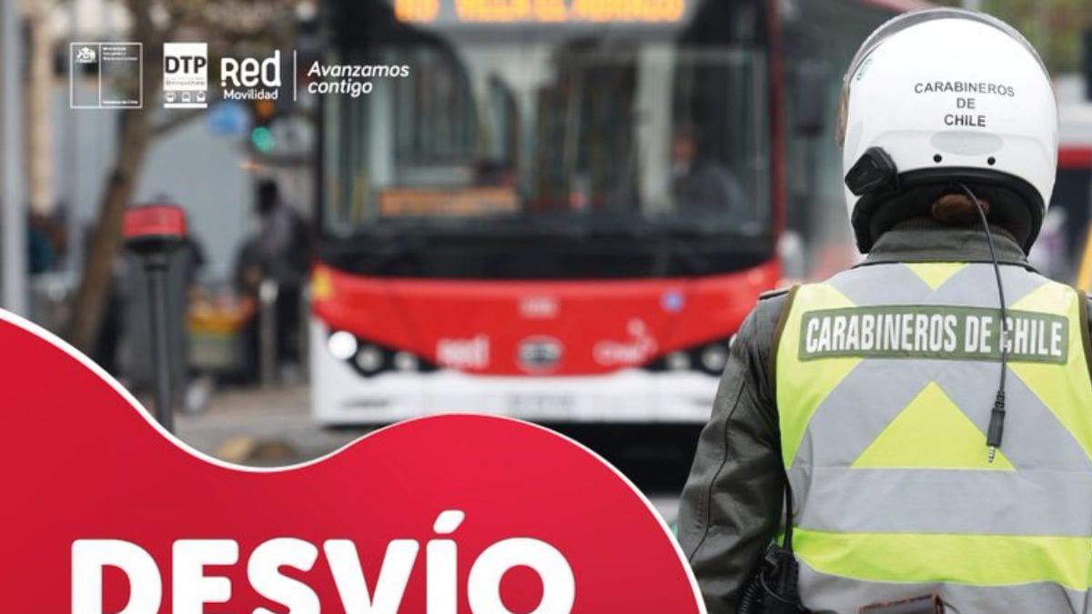 Red Movilidad advierte por desvíos de buses en Santiago para este domingo 12 de julio