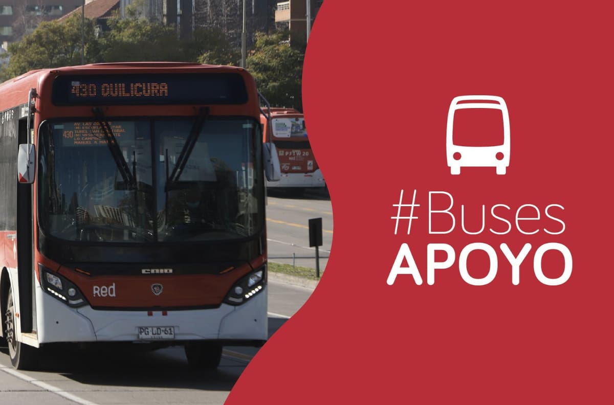 Desde Macul: Red Movilidad anuncia buses de apoyo hacia Recoleta y San Bernardo para este domingo