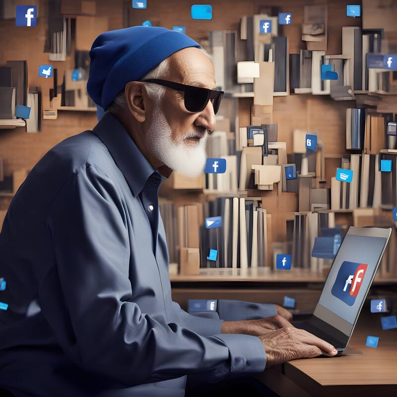 Un anciano es como la IA imagina a Facebook siendo humano.