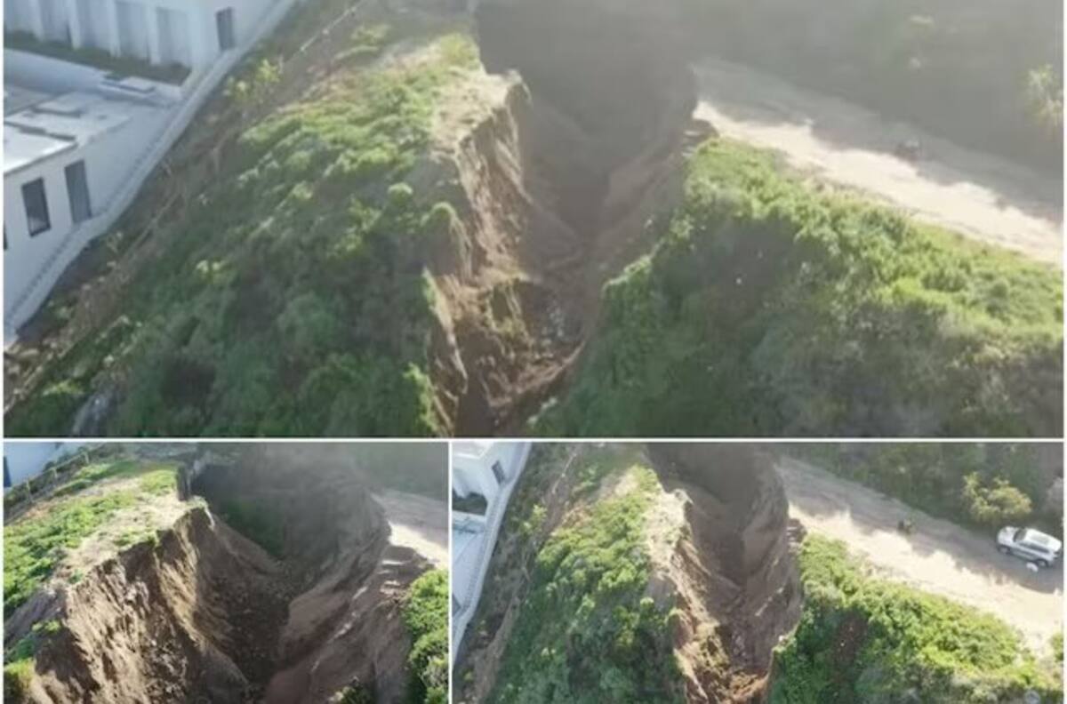 Nuevo socavón afecta a lujoso condominio de Cachagua