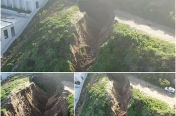 Nuevo socavón afecta a lujoso condominio de Cachagua