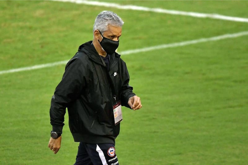 En plena Pandemia, cuando el colombiano estaba a cargo de La Roja. Foto: Agencia Aton.