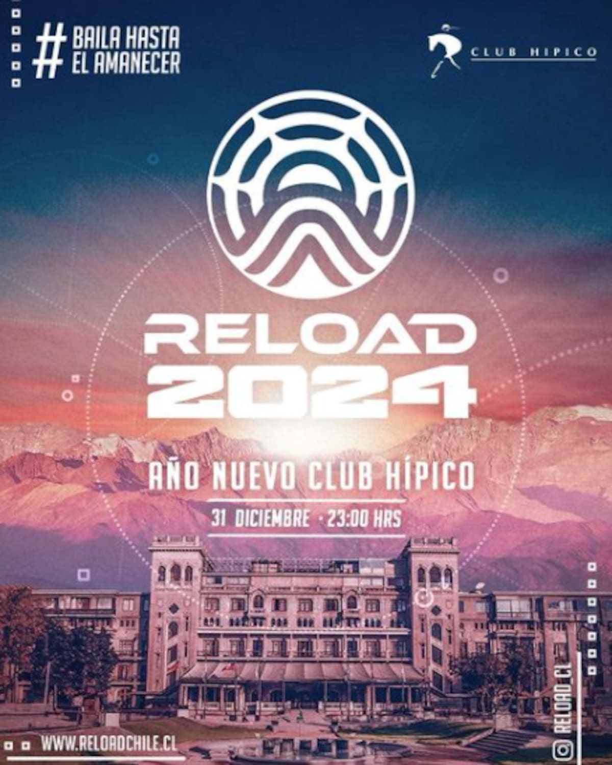 "Reload 2024" contará con Dj's en vivo, espectáculos y barras de alcohol para dar la bienvenida al 2024.