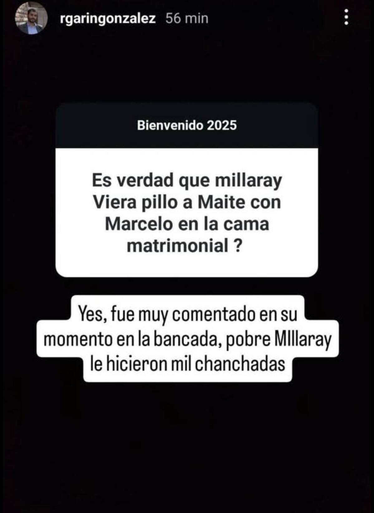 confirmó infidelidad de Marcelo Díaz a Millaray Viera con Maite Orsini.