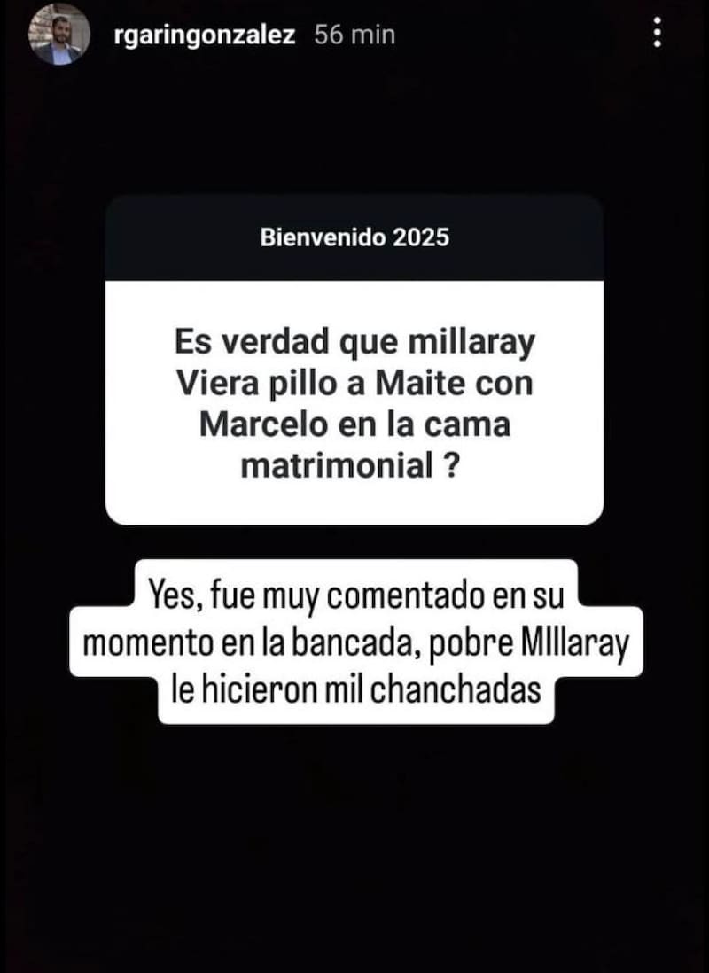 confirmó infidelidad de Marcelo Díaz a Millaray Viera con Maite Orsini.