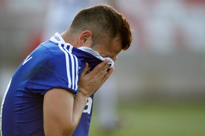 tras convertir su primer gol con Universidad de Chile.