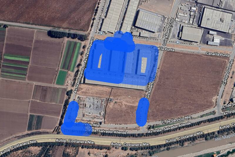 Sector afectado por el corte de luz.