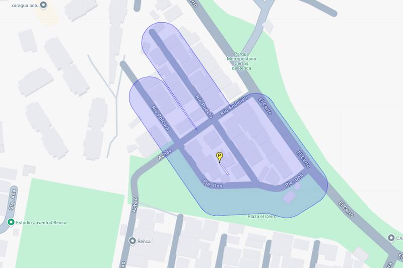 Zona afectada por corte de agua.