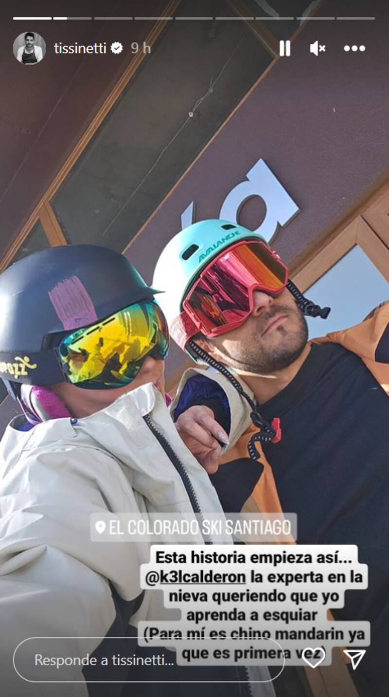 El primer día de Renzo Tissinetti en la nieve.