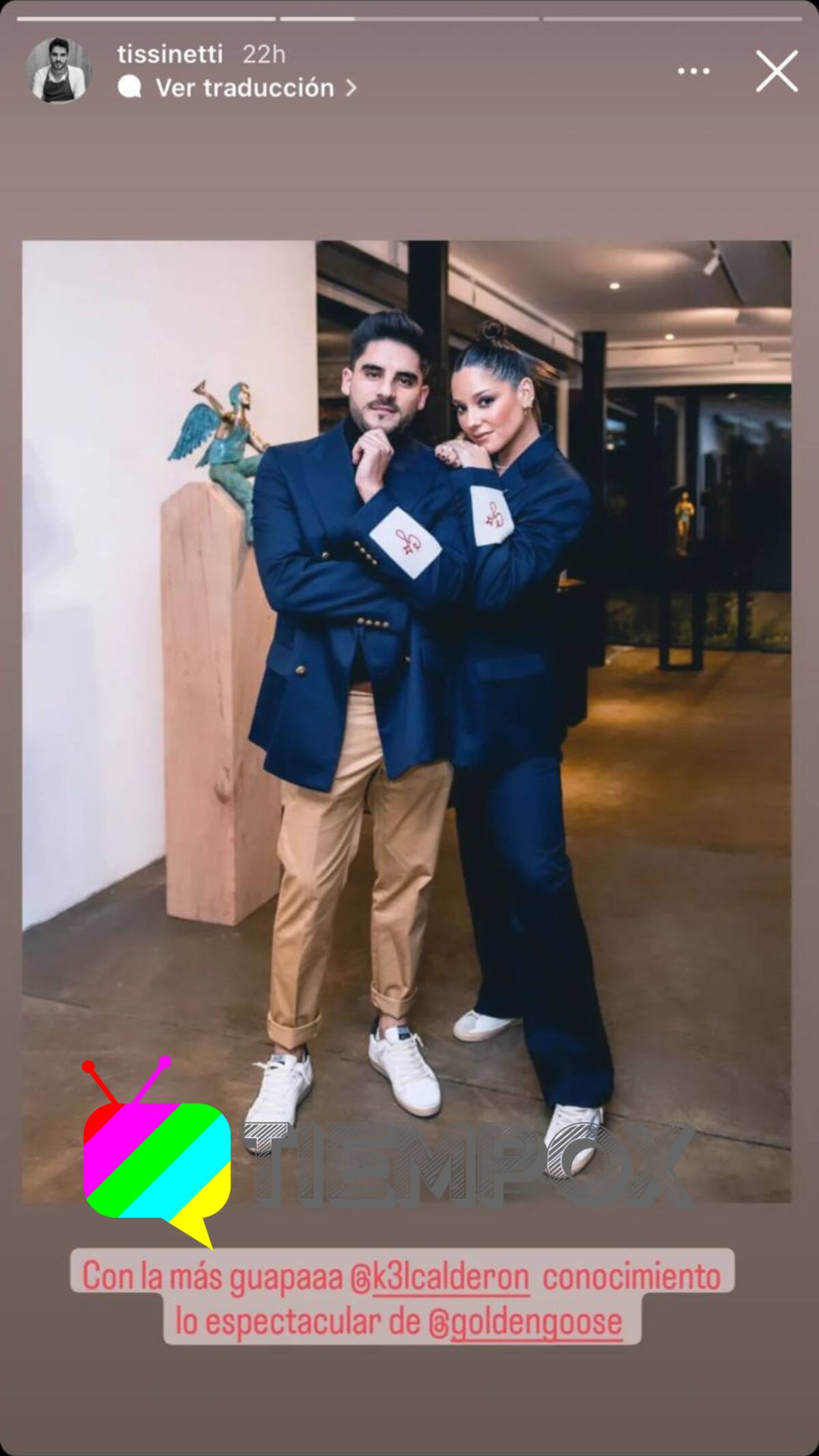 Publicación de Instagram de Renzo Tissinetti