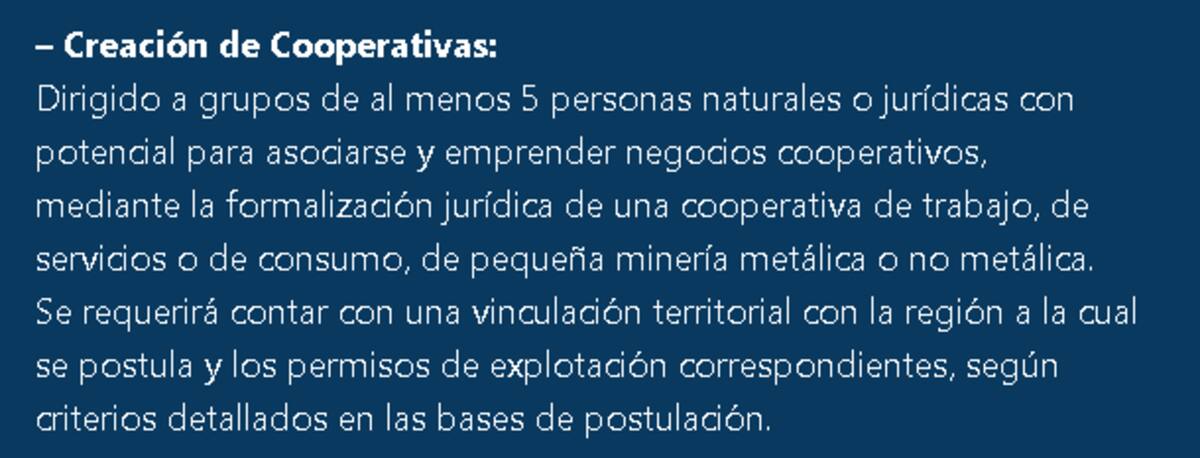 Requisitos de Creación de Cooperativas.