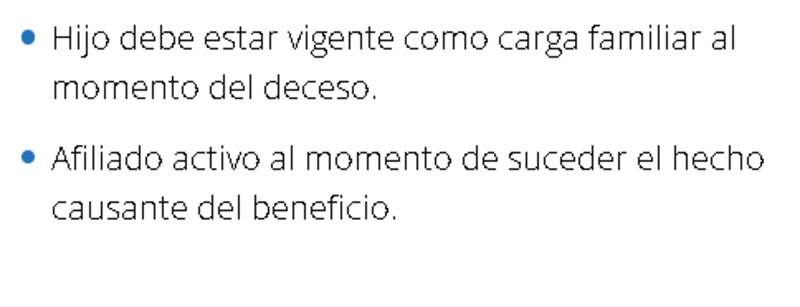 Requisitos del Bono Fallecimiento Hijo de Caja La Araucana.