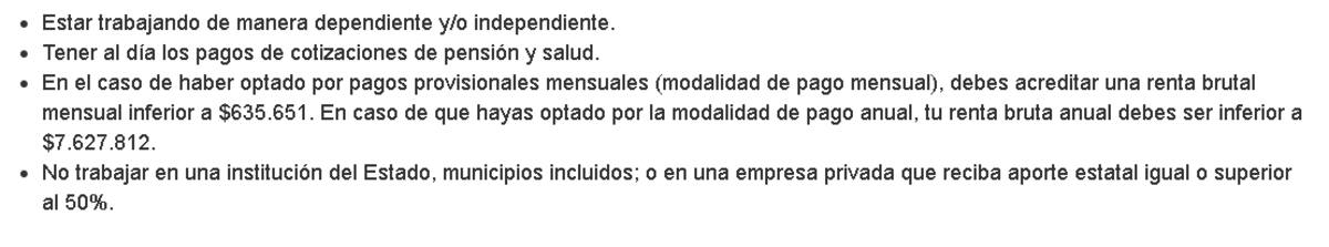 Este se paga anual o mensualmente. Créditos: Sence.