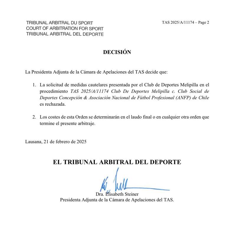 El ente arbitral internacional rechazó el recurso presentado por los Potros.