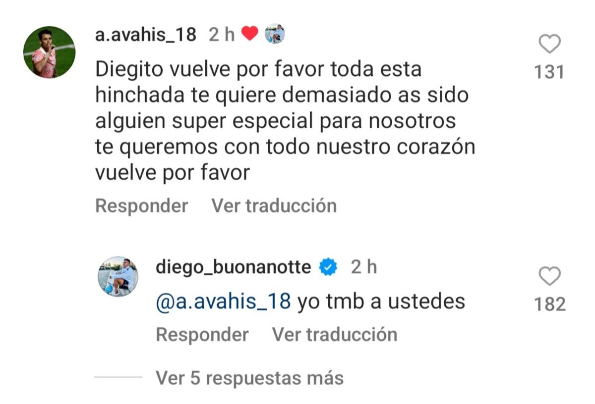 Diego Buonanotte muestra su cariño a los hinchas de la UC