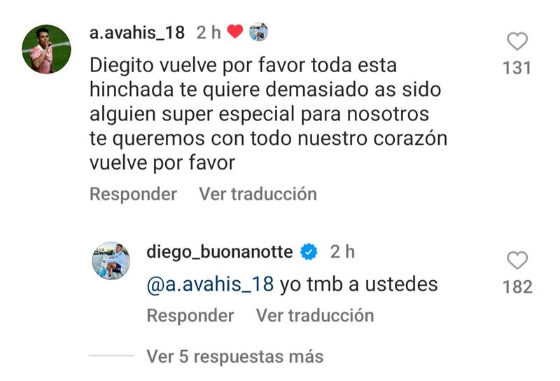 Diego Buonanotte muestra su cariño a los hinchas de la UC