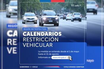 Restricción Vehicular: Estas son las patentes que NO pueden circular por Santiago este miércoles