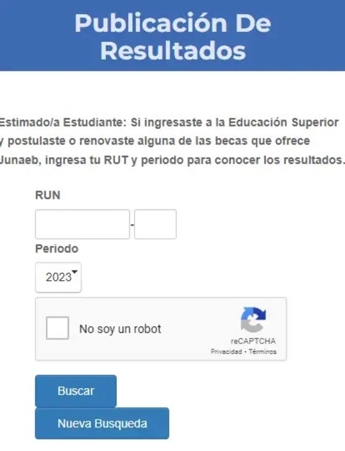 Los resultados de las becas Junaeb ya están disponibles. Créditos: Junaeb.