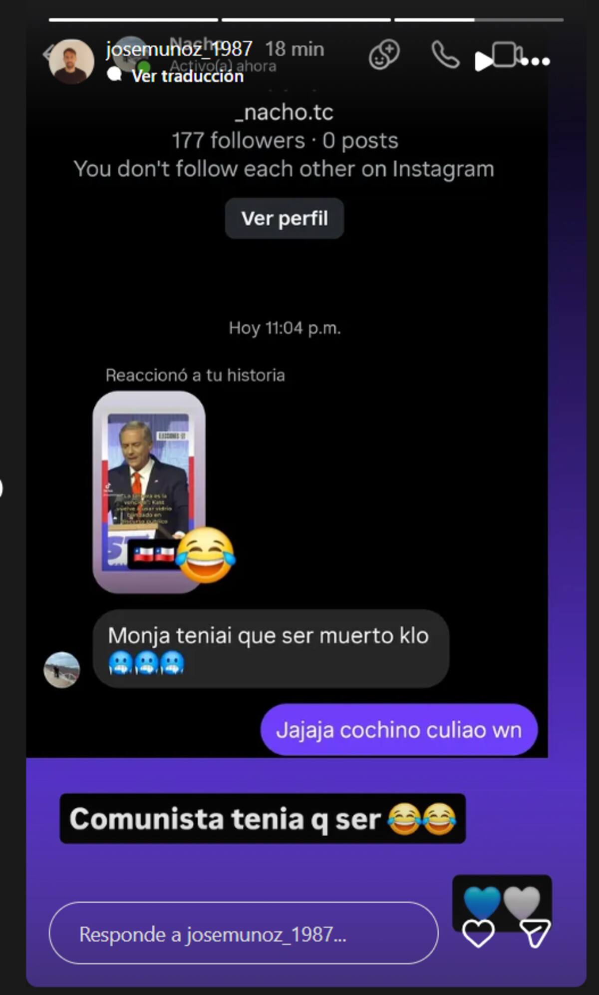Respondió a las críticas en Instagram.