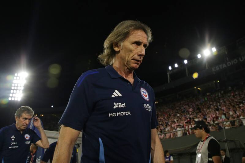 en el partido de La Roja ante Paraguay. Foto: Aton.