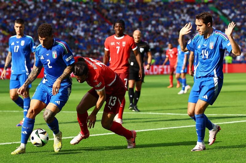 en el partido contra Italia por la Eurocopa.