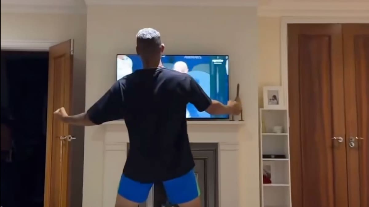 VIDEO | ¡Como si fuera español! Richarlison celebró con todo el gol de España contra Argentina